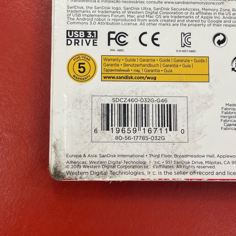 Флэшка Sandisk 32GB 3.1 - Type-C
